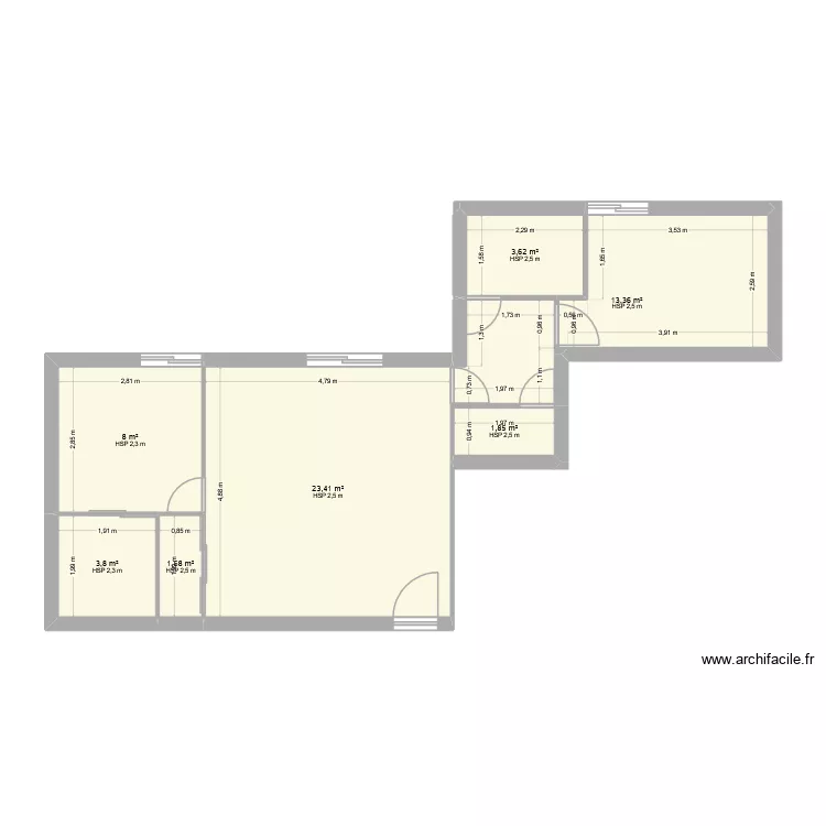 480 chemin du campoun. Plan de 7  et 56 m²