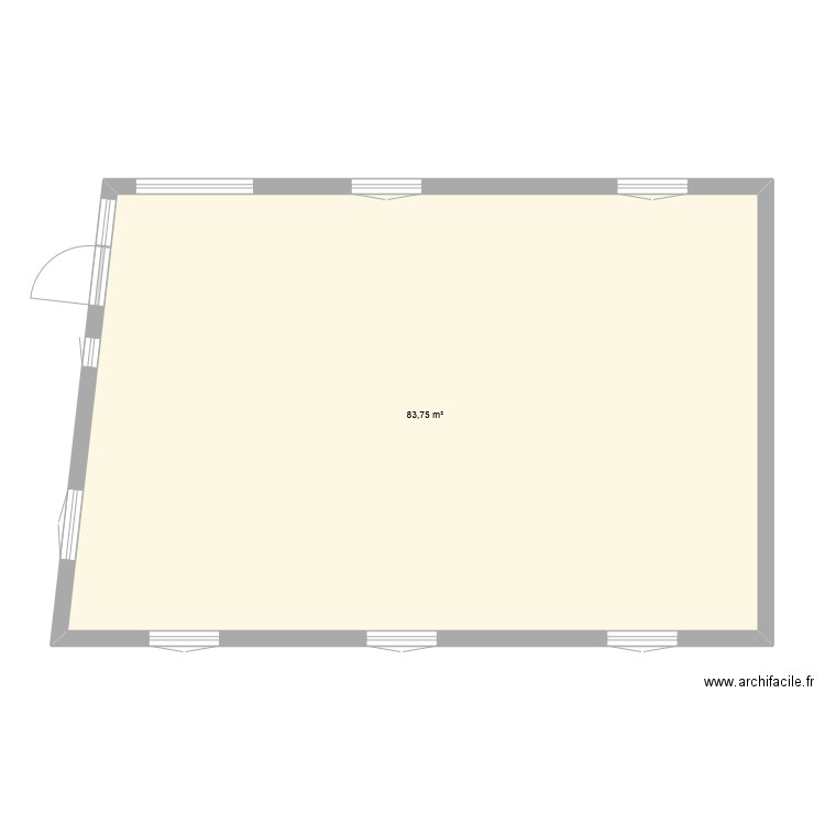 projet_loune. Plan de 1 pièce et 84 m2