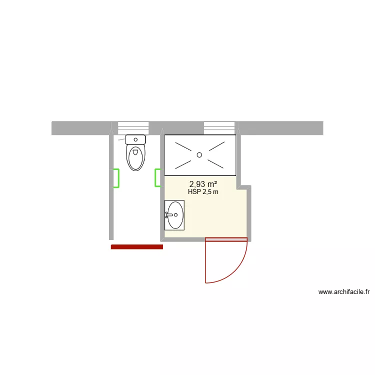 Adapt apr&egrave;s trx MATHE. Plan de 3  et 3 m²