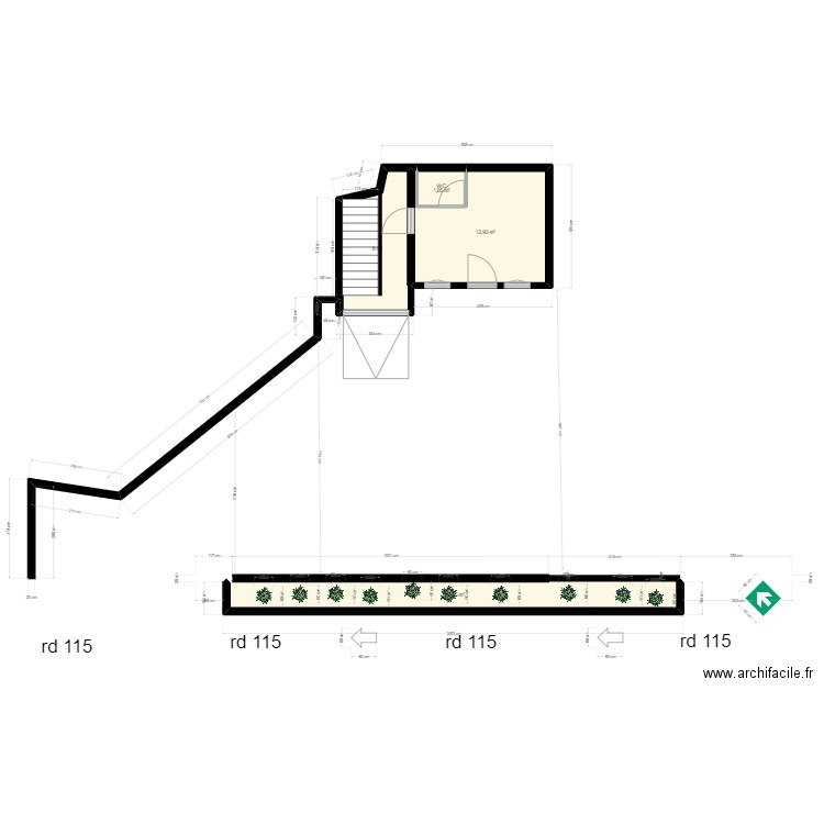plan mass 114rt damelie simplifier. Plan de 4 pièces et 35 m2