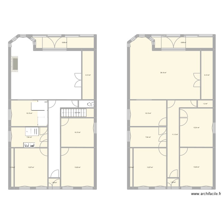 castel elec. Plan de 22 pièces et 199 m2