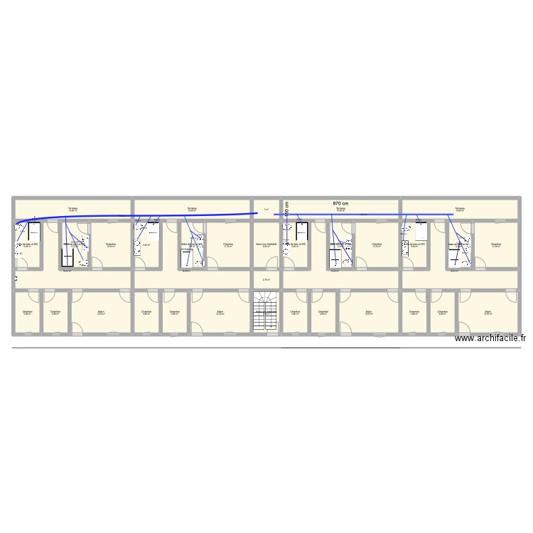 PLAN FMTRR PLOMBERIE. Plan de 36 pièces et 334 m2