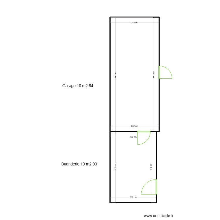 Garage Buanderie. Plan de 0 pièce et 0 m2