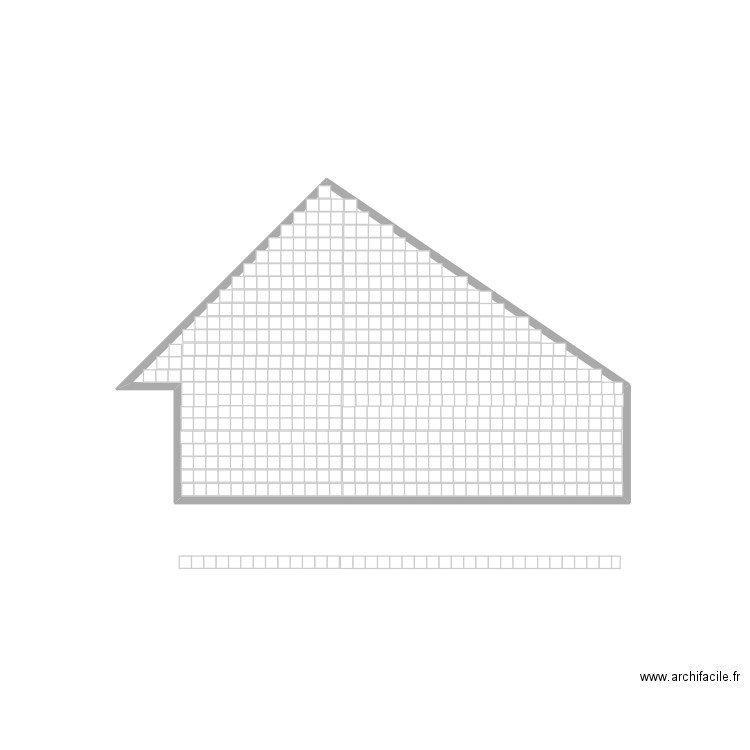 CARRELAGE DORTOIR CÔTÉ DOUCHE. Plan de 1 pièce et 6 m2