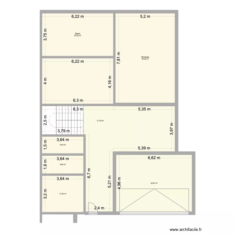 Plan Mlilia. Plan de 7  et 198 m²