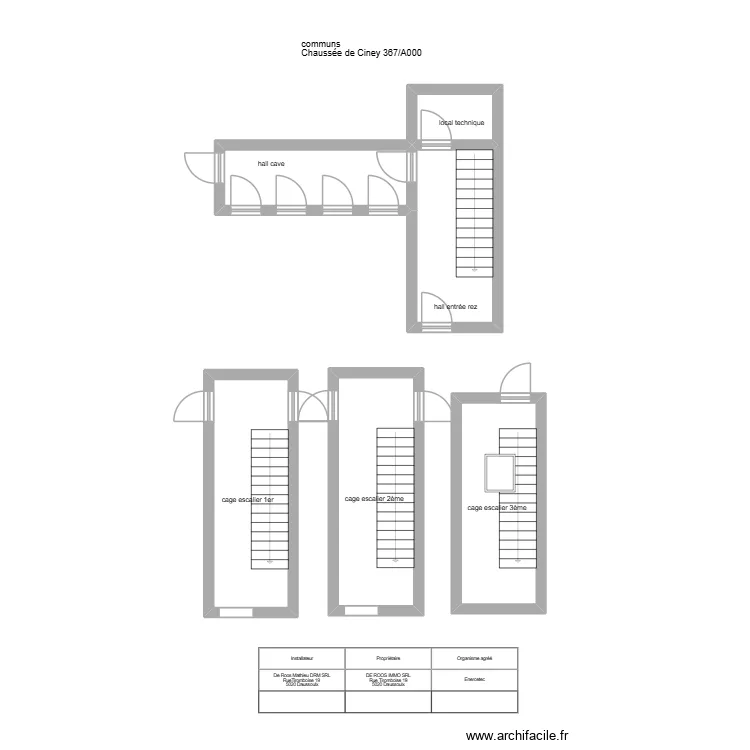 COMMUNS coutisse bis. Plan de 