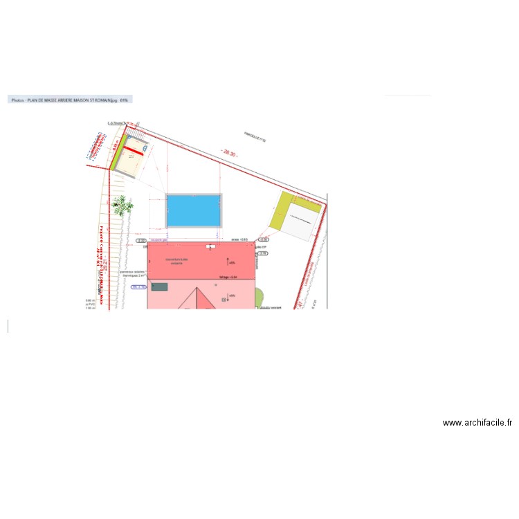 plan de masse 26 02 2025 modifications. Plan de 1 pièce et 13 m2