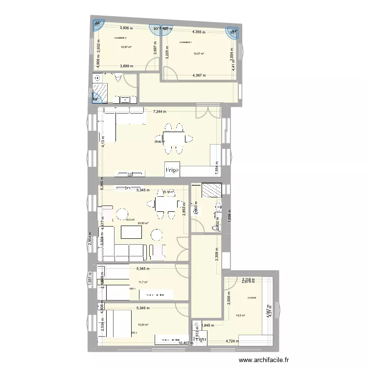 rdcok. Plan de 8  et 274 m²