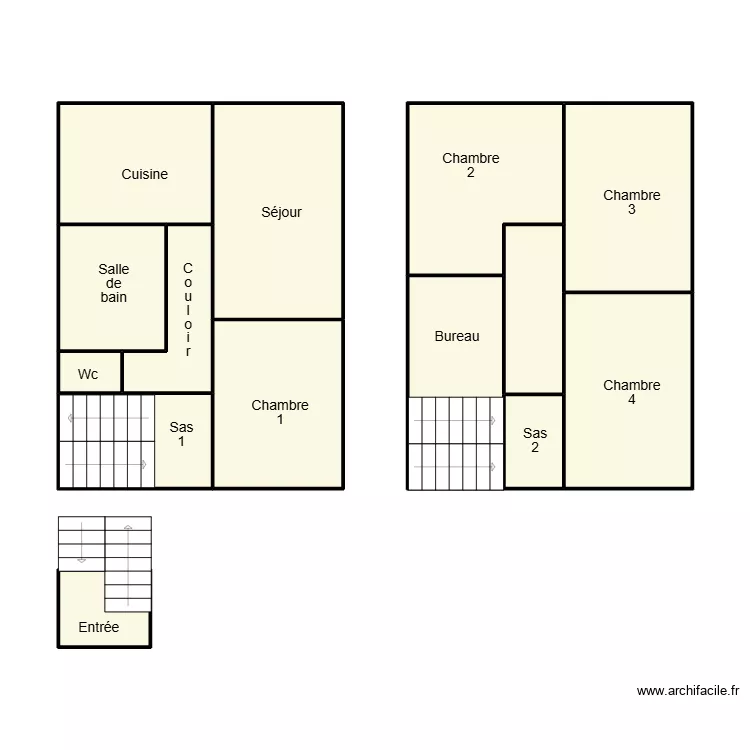 DOUARNENEZ COURTE. Plan de 
