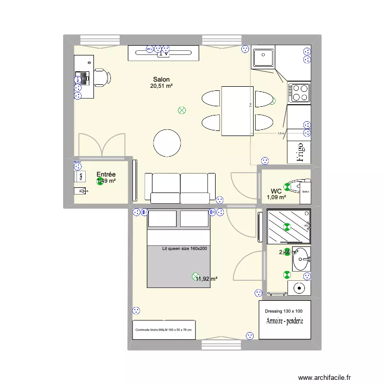 85 Marignan 2. Plan de 5  et 37 m²