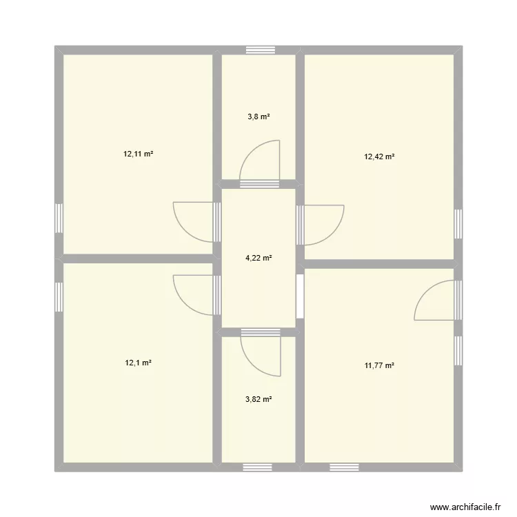 Plan 1. Plan de 7  et 60 m²