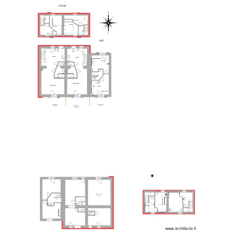 GOTRO 2. Plan de 12 pièces et 165 m2