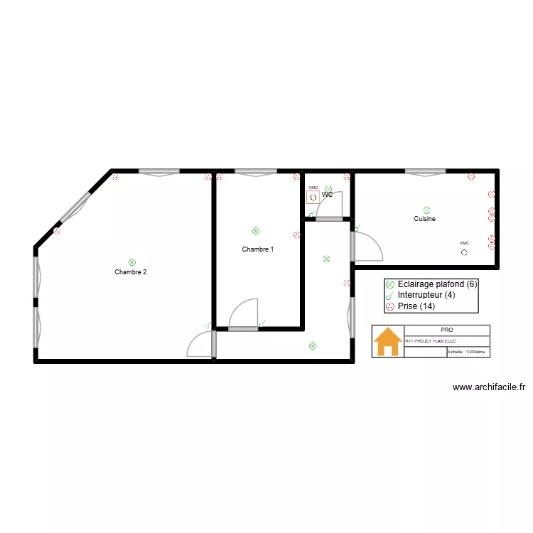 Moulouna R+1 PRO ELEC. Plan de 