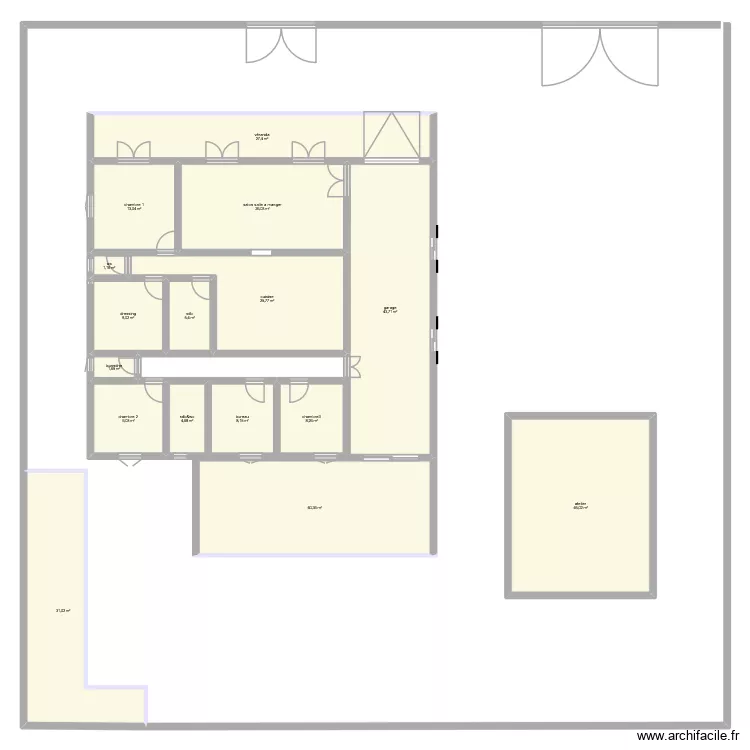 maison. Plan de 16 pièces et 300 m² maison. Plan de 16 pièces et 300 m²