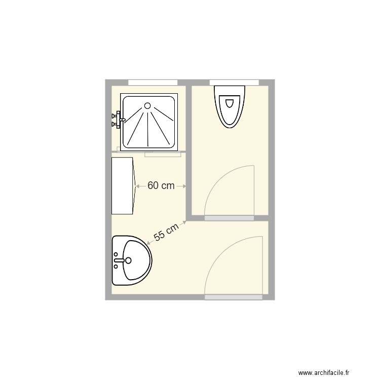 Plan avant travaux ramon. Plan de 3 pièces et 5 m2