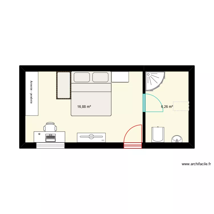 future. Plan de 2 et 23 m² future. Plan de 2 et 23 m²