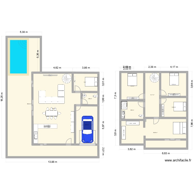 maison. Plan de 0 pièce et 0 m2