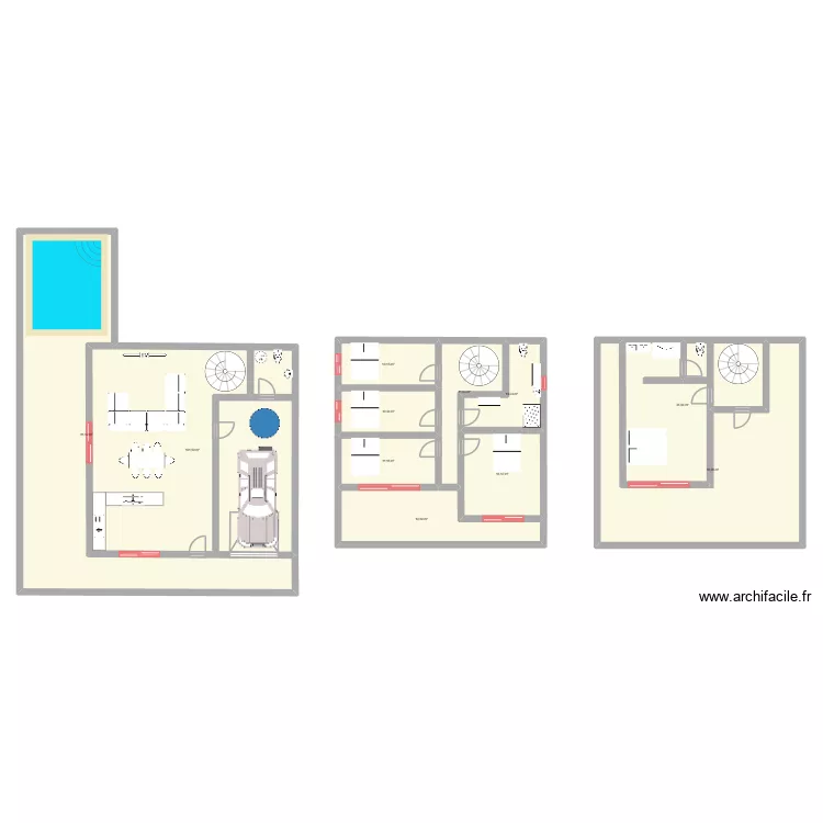 maison. Plan de 11 pièces et 364 m²
