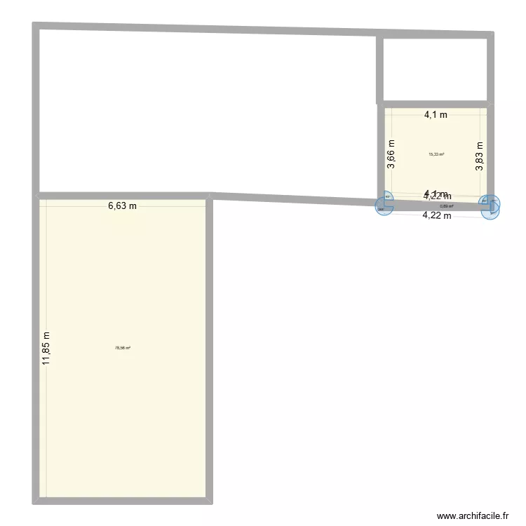 maison. Plan de 3  et 95 m²
