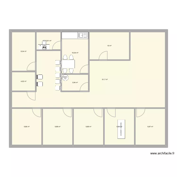 cabinet. Plan de cabinet. Plan de