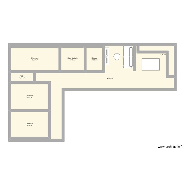 3 Construction sha theo. Plan de 8 pièces et 88 m2