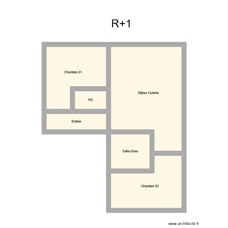350602527. Plan de 6 pièces et 49 m2
