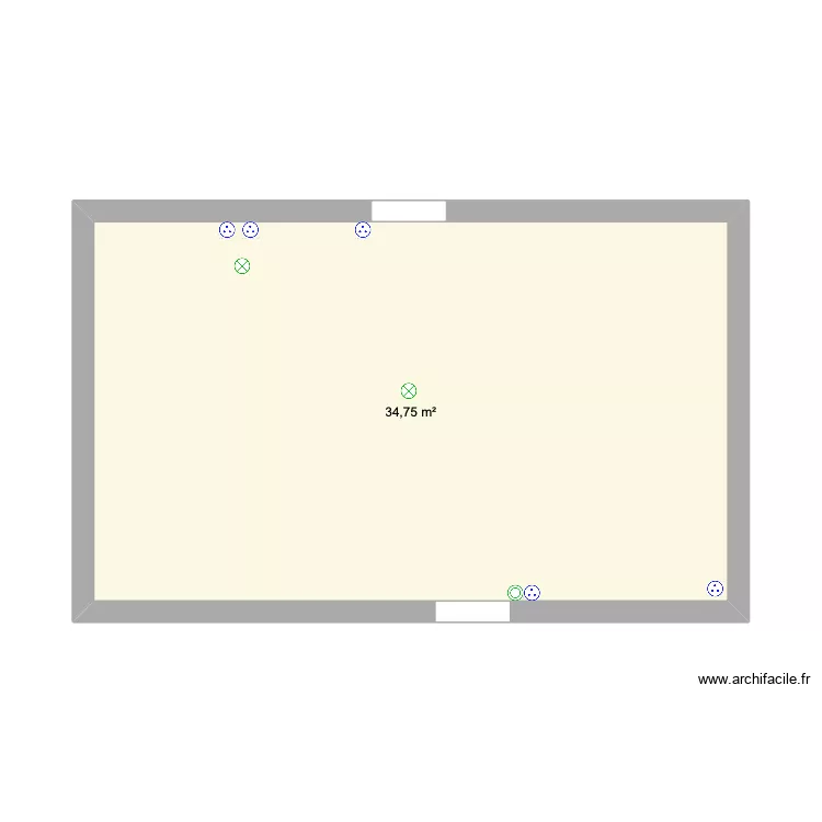 pi&egrave;ce bas. Plan de 