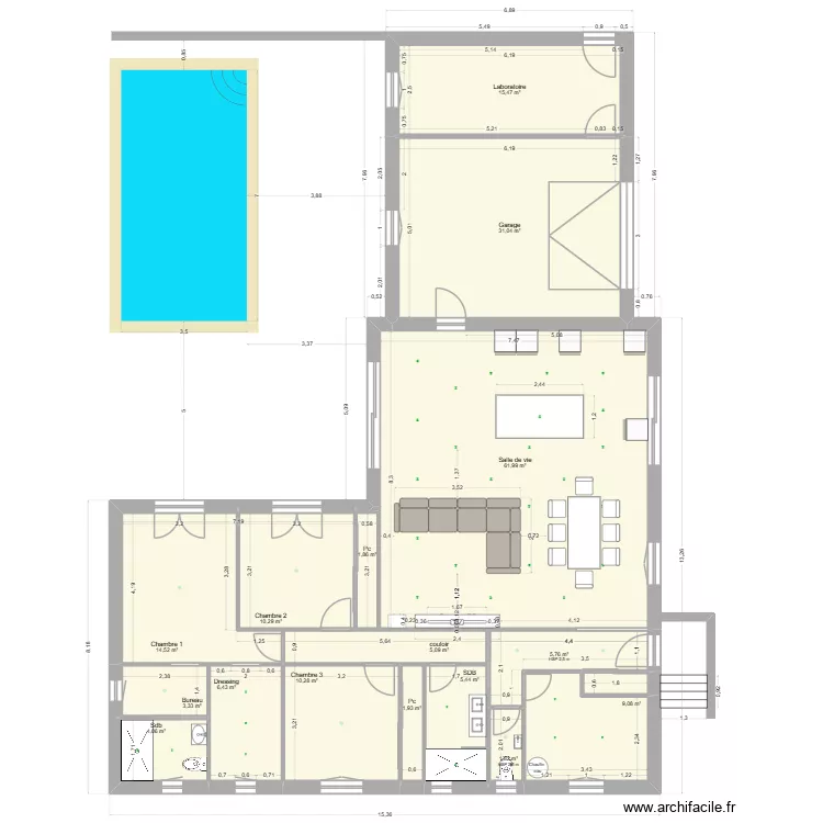 béa27bis avec amenagement. Plan de 17 et 189 m² béa27bis avec amenagement. Plan de 17 et 189 m²