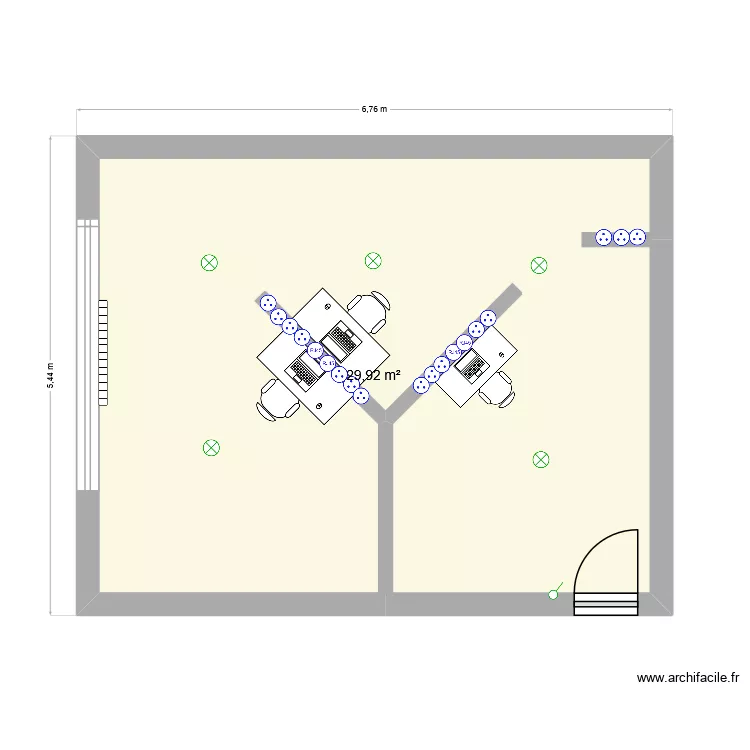 Bureaux Gestion. Plan de 1 et 30 m² Bureaux Gestion. Plan de 1 et 30 m²