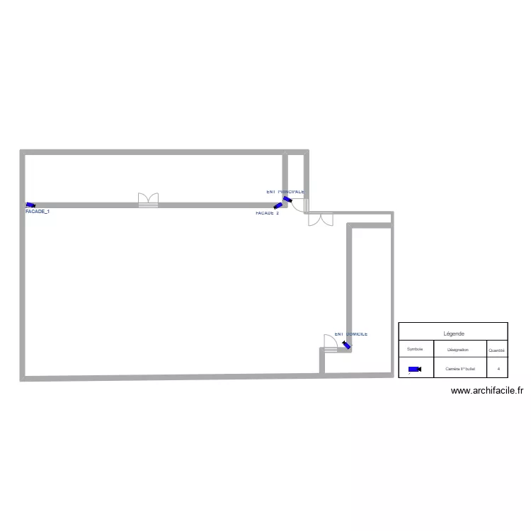 Plan de vid&eacute;osurveillance du domicile de M. LONANG 1. Plan de 