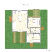 Plan A avec d&eacute;croch&eacute; Salon 6 x 4,3 - 51m2
