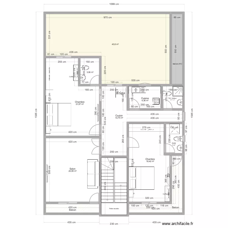 Plan G. Plan de 13 et 156 m² Plan G. Plan de 13 et 156 m²