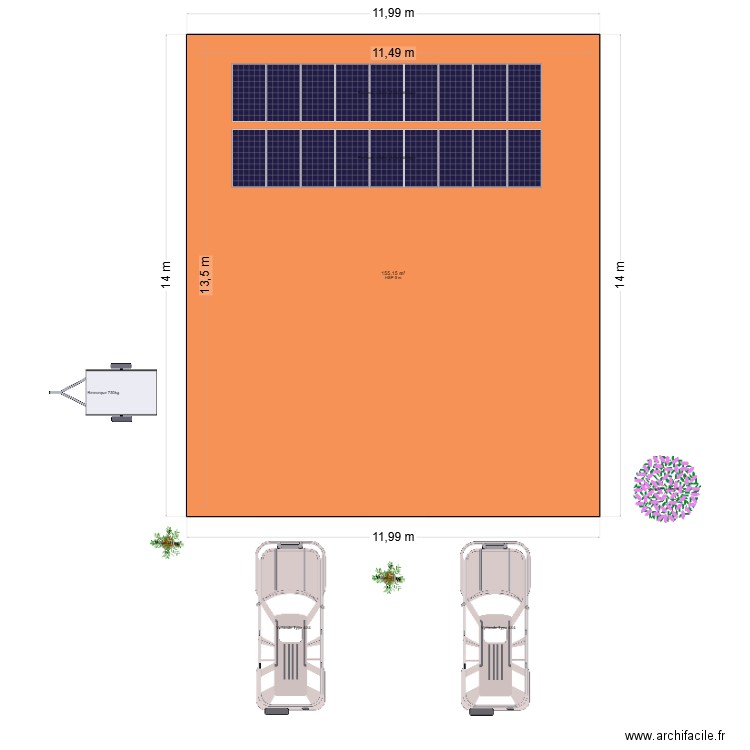 st 2026. Plan de 1 pièce et 155 m2