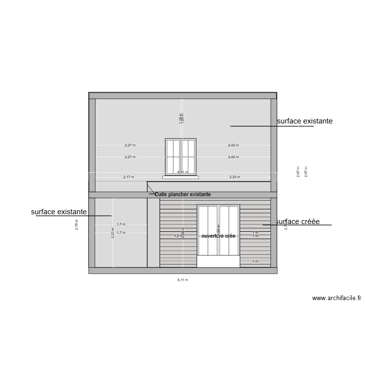 dependance coupe sud projeté. Plan de 0 pièce et 0 m2