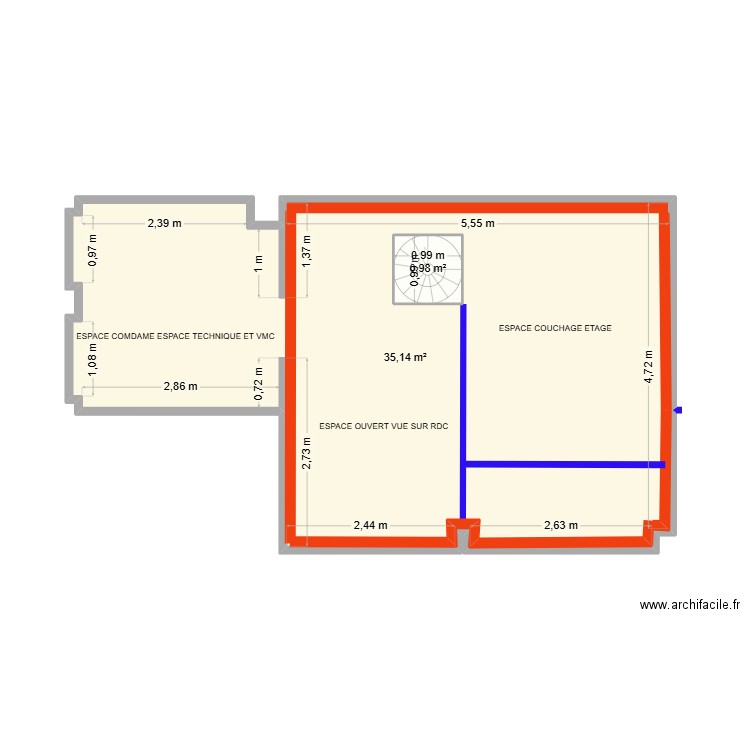 INGERSHEIM 2. Plan de 3 pièces et 73 m2