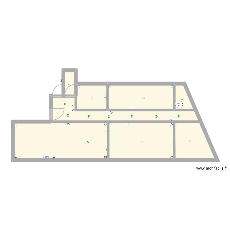 CHANTIER LEPOUTRE. Plan de 8 pièces et 68 m2