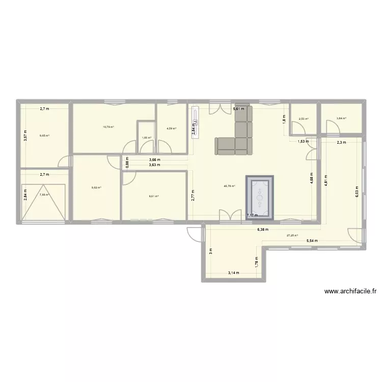 Maison beutre. Plan de 11 Pièces et 134 m² Maison beutre. Plan de 11 Pièces et 134 m²