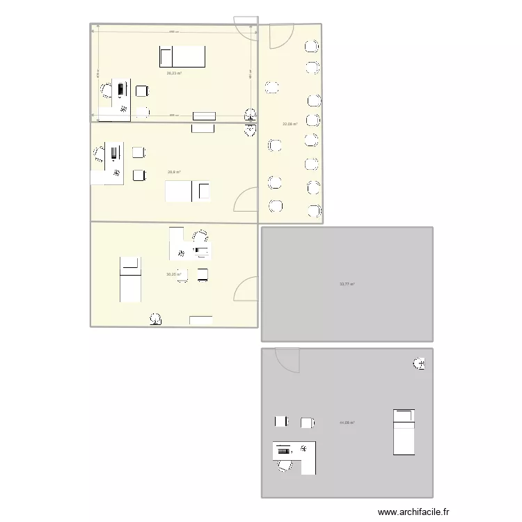 mas sabole cabinet. Plan de 6  et 187 m²