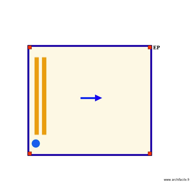 Breda Aveira. Plan de 1 pièce et 17 m2