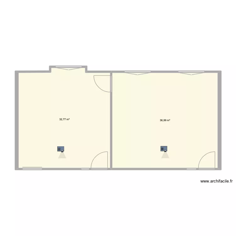 SAE / Basques, Salle A (SMALL). Plan de 2  et 70 m²