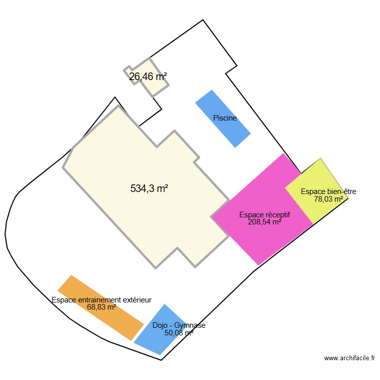 Projet_Rasclose. Plan de 2 pièces et 561 m2