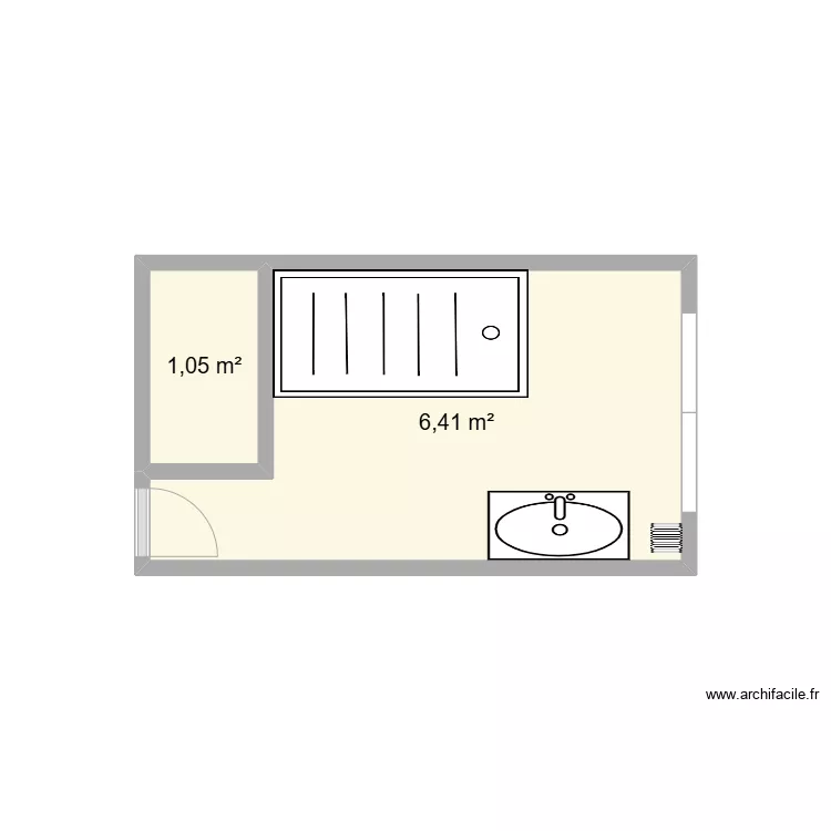 salle de bain. Plan de 