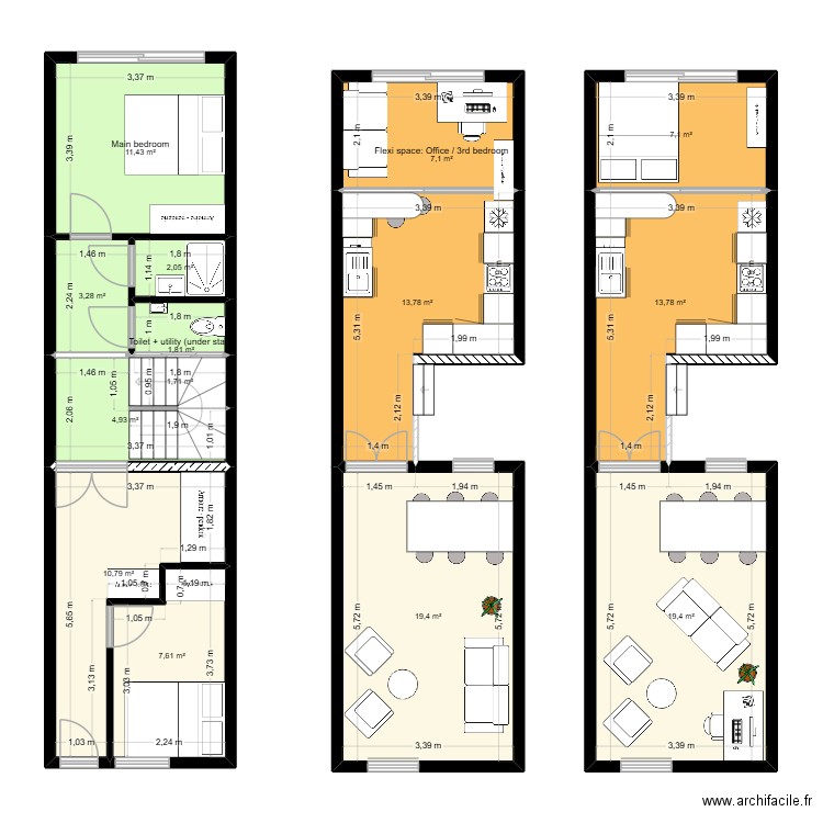 3 Ring Terrace_MVP1.5. Plan de 14 pièces et 124 m2