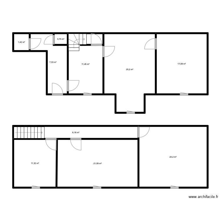 MAISON FOND DE PARCELLE PITHIVIERS. Plan de 10 pièces et 123 m2
