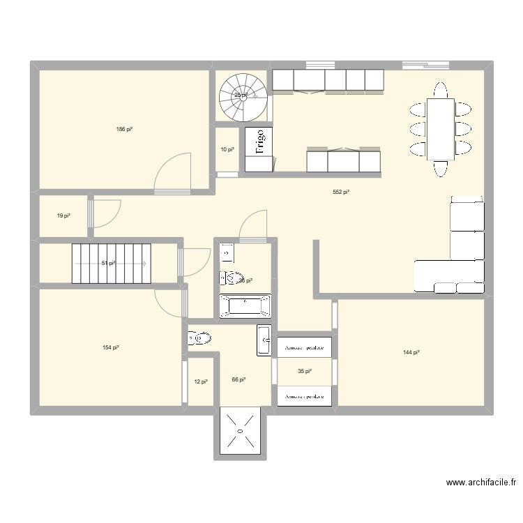 V CSC 1.3.1. Plan de 12 pièces et 120 m2