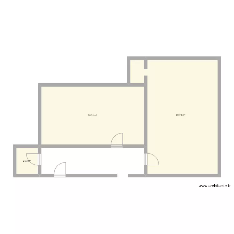 1er &Eacute;tage Proman. Plan de 3  et 71 m²