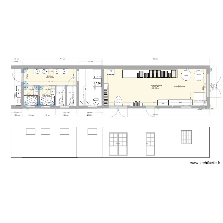 ATELIER SOPHIE projet 3. Plan de 4 pièces et 42 m2