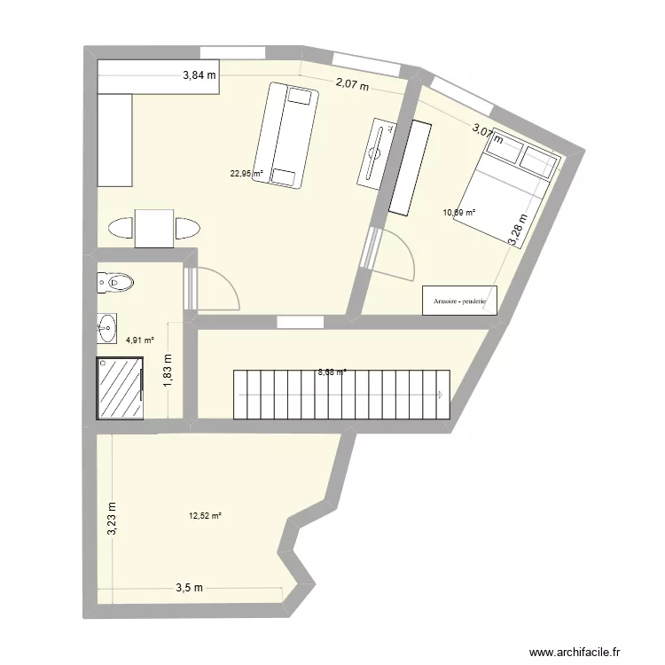 1er Maison Roubaix am&eacute;nag&eacute;. Plan de 5  et 60 m²