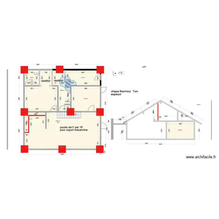 zappata. Plan de 7 et 110 m² zappata. Plan de 7 et 110 m²