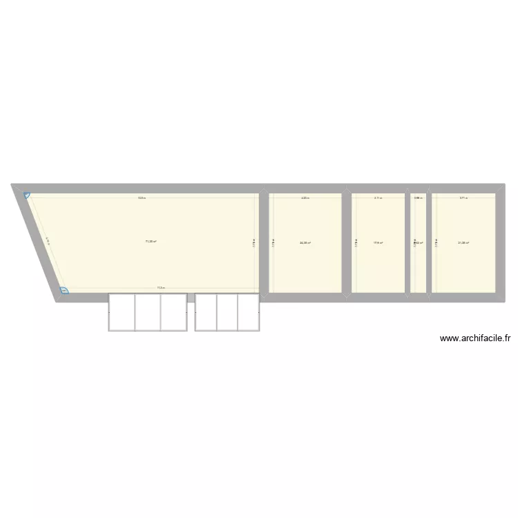 Tertre. Plan de 5  et 141 m²